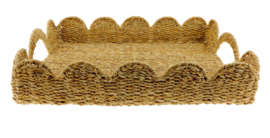 Zeegras dienblad met handgrepen