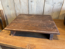Oud houten Bajot plateau / Decoratie plateau