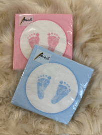 Servetten baby voetjes