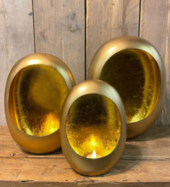 Kandelaar / Candle holder Egg gold