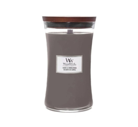 Woodwick Large candle Suede & Sandalwood