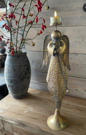 Metalen Engel / Angel candleholder