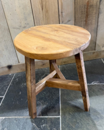 Houten  kruk rond