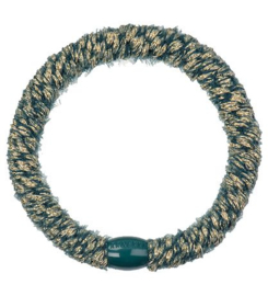 Kknekki fluweel glitter green gold
