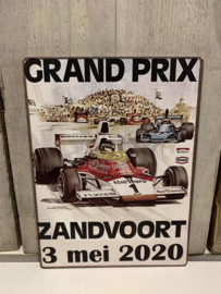 Leuk houten tekstbordje Gran prix