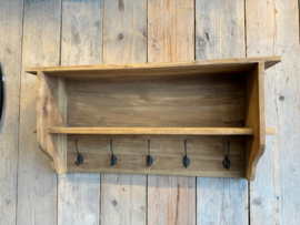 Oud houten regaal / kapstok 85 cm