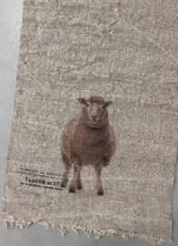 Shabby  doek met schaap