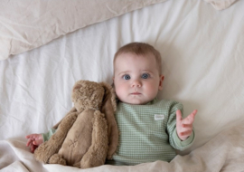 Feetje wafel pyjama groen melange
