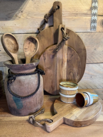 Houten  hapjesplank - borrelplank met handgreep