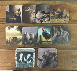 Viltjes met vintage print