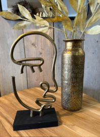 Decoratie ornament gezicht lijn goud