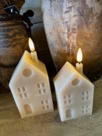 Huisje led kaars Taupe