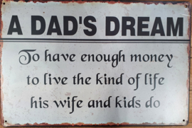 tekstbord a dads dream