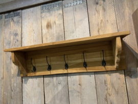 Teakhouten kapstok 80 cm 5 haken