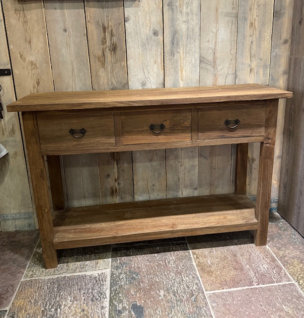 Teak Sidetable / Dressoir 120 met  3 lades