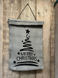Linnen wanddoek kerstboom