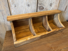 Kleine houten gruttersbak
