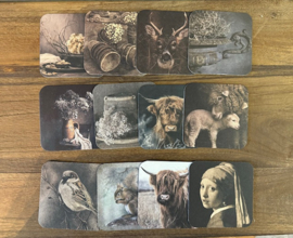 Viltjes met vintage print
