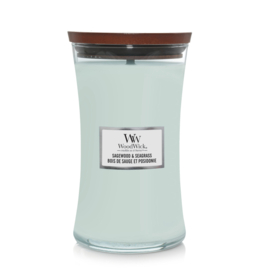 Woodwick large candle Sagewood & seagrass
