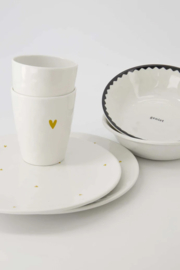 Zusss drinkbeker melamine  met goud hartje.