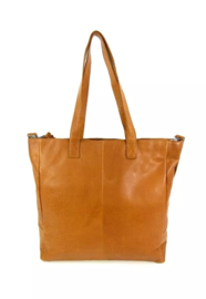 Bag2Bag leren schoudertas Cognac