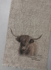 Gekleurde shabby doek smal hooglander