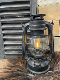 oude led  lantaarn stormlamp  vintage black