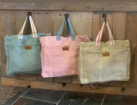 Trendy grote strandtas / shopper / weekendtas