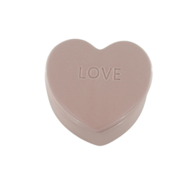 Decoratie  potje hart "love"