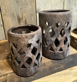 Stenen windlicht en brown