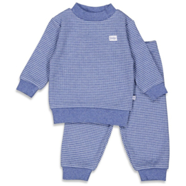Feetje wafel pyjama Blue melange