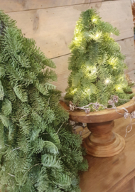 Nobilis kunst kerstboom met verlichting (3 maten)