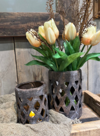Stenen windlicht en brown