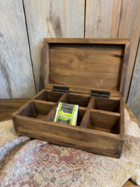 Houten theedoos