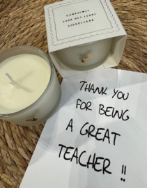 Zusss geurkaars in wikkel schooljaar