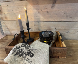Oud houten dienblad met handgrepen