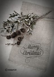 Shabby doek Merry Christmas