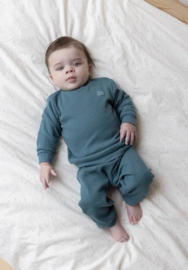 Feetje wafel pyjama petrol