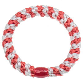 Kknekki White Deep Coral stripe
