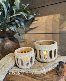 Windlicht beige