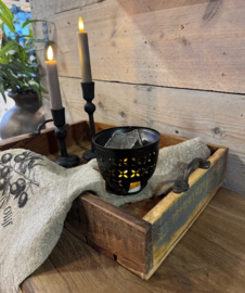Oud houten dienblad met handgrepen