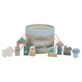 Little Dutch Bouw blokken in ton Blauw - Roze of Groen