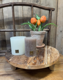 Rond houten plateau op pootjes