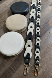 Leren gevlochten Strap  / schouderband