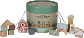 Little Dutch Bouw blokken in ton Blauw - Roze of Groen