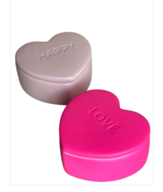 Decoratie  potje hart "love"
