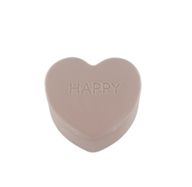 Decoratie  potje hart "Happy"