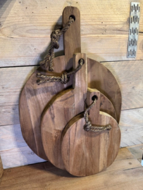 Houten  hapjesplank - borrelplank met handgreep