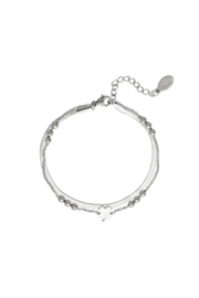 Dubbelen armband met klavertje