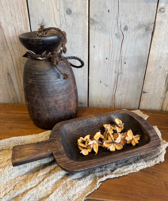 Houten  schep / bak met handgreep